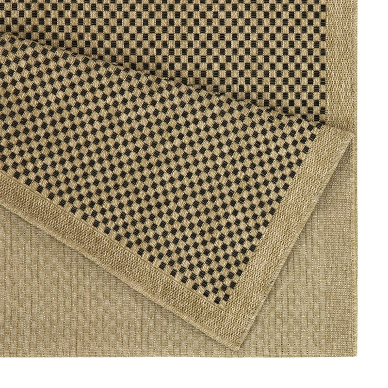Conrad Home Natural Living 7'10x10'3 Rug, Jute/Black Check/Border