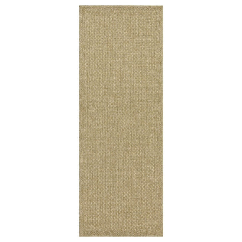 Conrad Home Natural Living 2'7''x7'3'' Runner, Jute/Check/Border