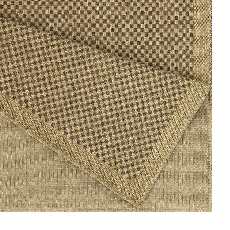 Conrad Home Natural Living 2'7x7'3 Runner, Jute/Mocha Check/Border