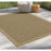 Conrad Home Natural Living 2'7x7'3 Runner, Jute/Mocha Check/Border