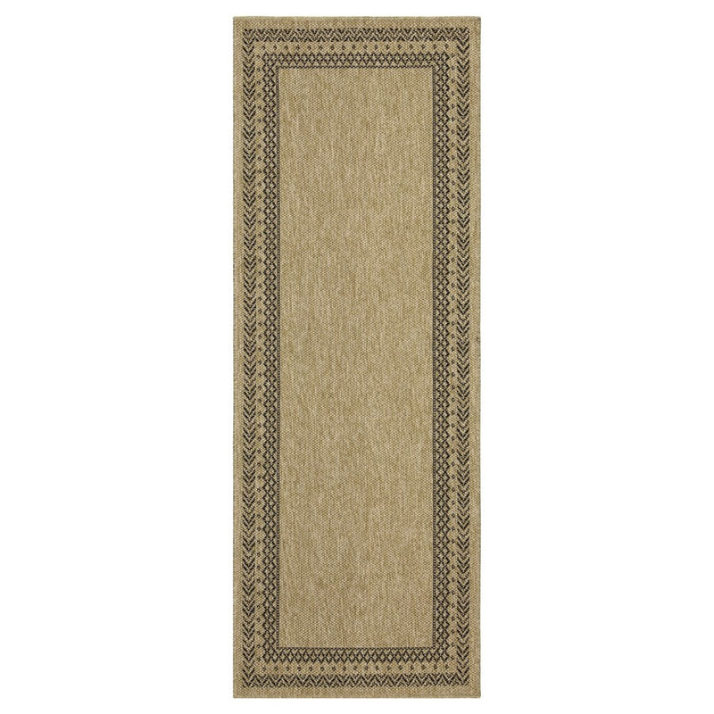 Conrad Home Natural Living 2'7''x7'3'' Runner, Jute/Black/Chev
