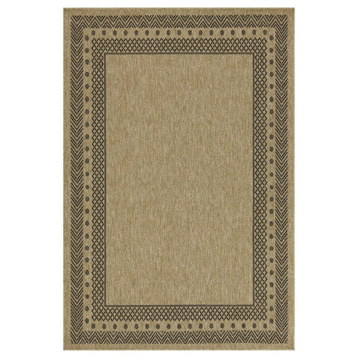 Conrad Home Natural Living 5'3''x7'3'' Rug, Jute/Black Border/Chev - NTL10065-7
