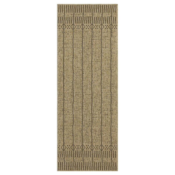 Conrad Home Natural Living 5'3''x7'3'' Rug, Jute/Black Geo/Stripes