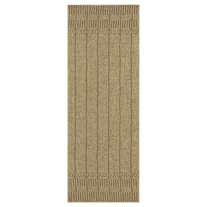 Conrad Home Natural Living 2'7''x7'3'' Runner, Jute/Mocha/Stripes