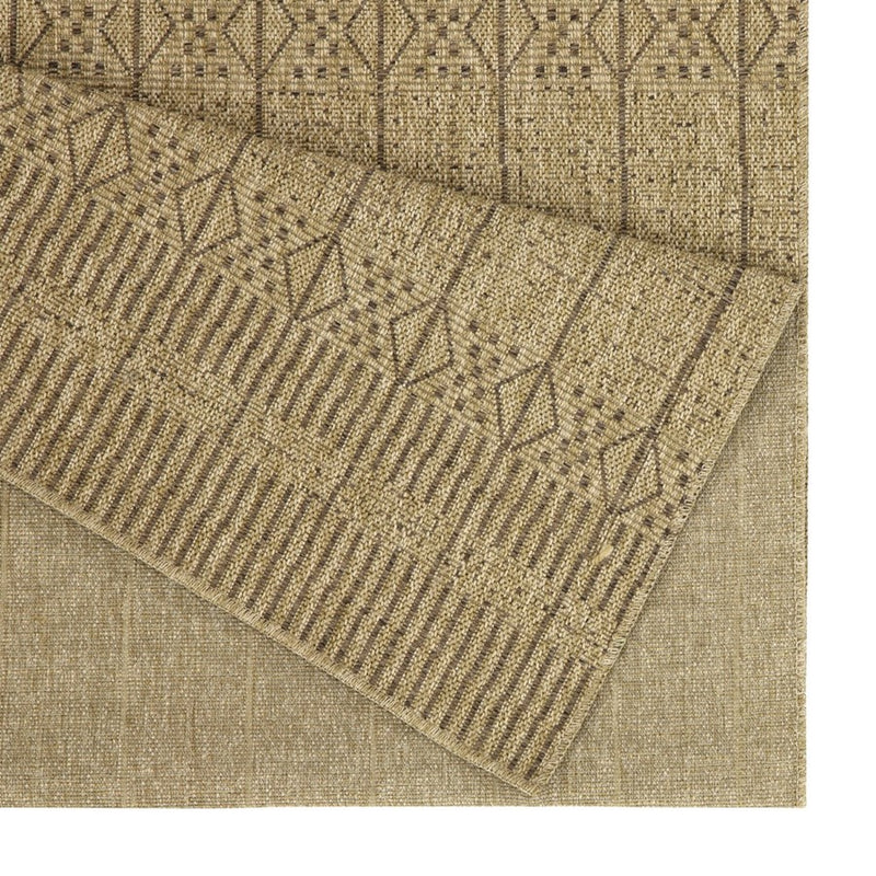 Conrad Home Natural Living 5'3''x7'3'' Rug, Jute/Mocha Geo/Stripes