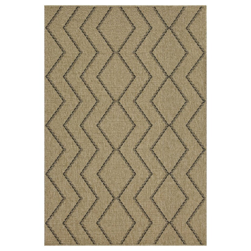 Conrad Home Natural Living 2'7''x7'3'' Runner, Jute/Black Geo/Dia - NTL10102-7