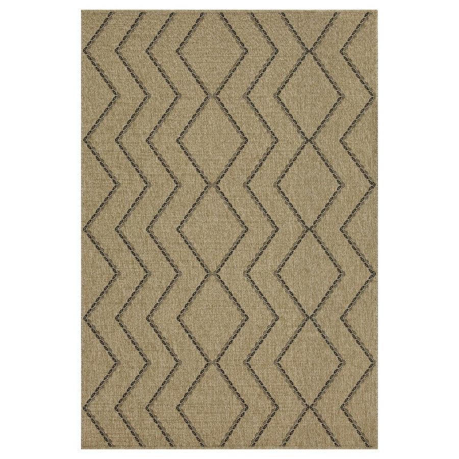 Conrad Home Natural Living 2'7''x7'3'' Runner, Jute/Black Geo/Dia - NTL10102-7