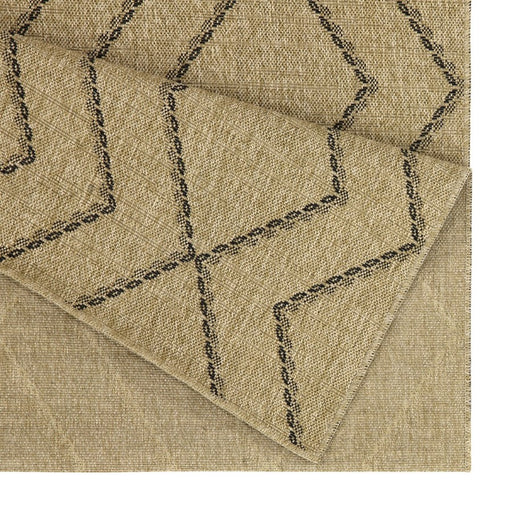 Conrad Home Natural Living 5'3''x7'3'' Rug, Jute/Black Geo/Diamonds