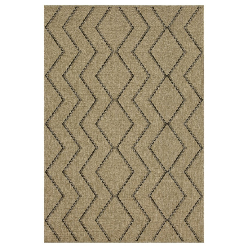 Conrad Home Natural Living 7'10''x10'3'' Rug, Jute/Black Geo/Dia