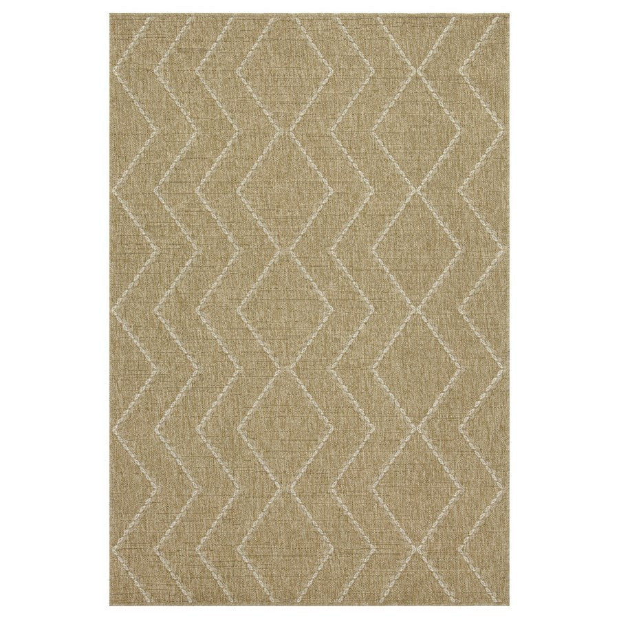 Conrad Home Natural Living 2'7''x7'3'' Runner, Jute/White Geo/Dia - NTL10112-7