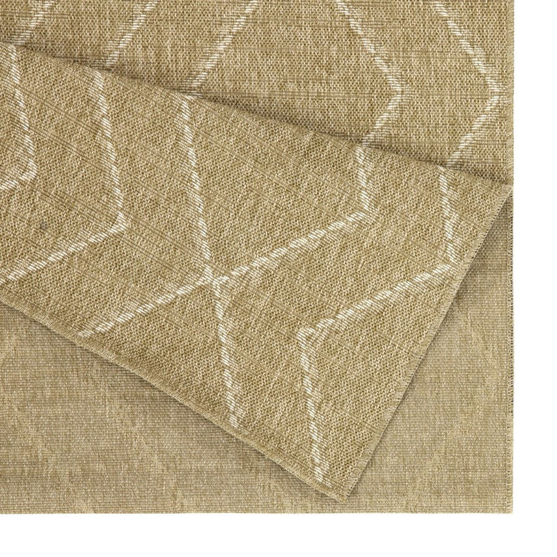 Conrad Home Natural Living 2'7''x7'3'' Runner, Jute/White Geo/Dia