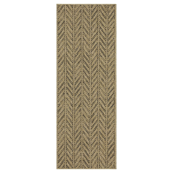 Conrad Home Natural Living 2'7x7'3 Runner, Jute/Black Chev/HB/Geo