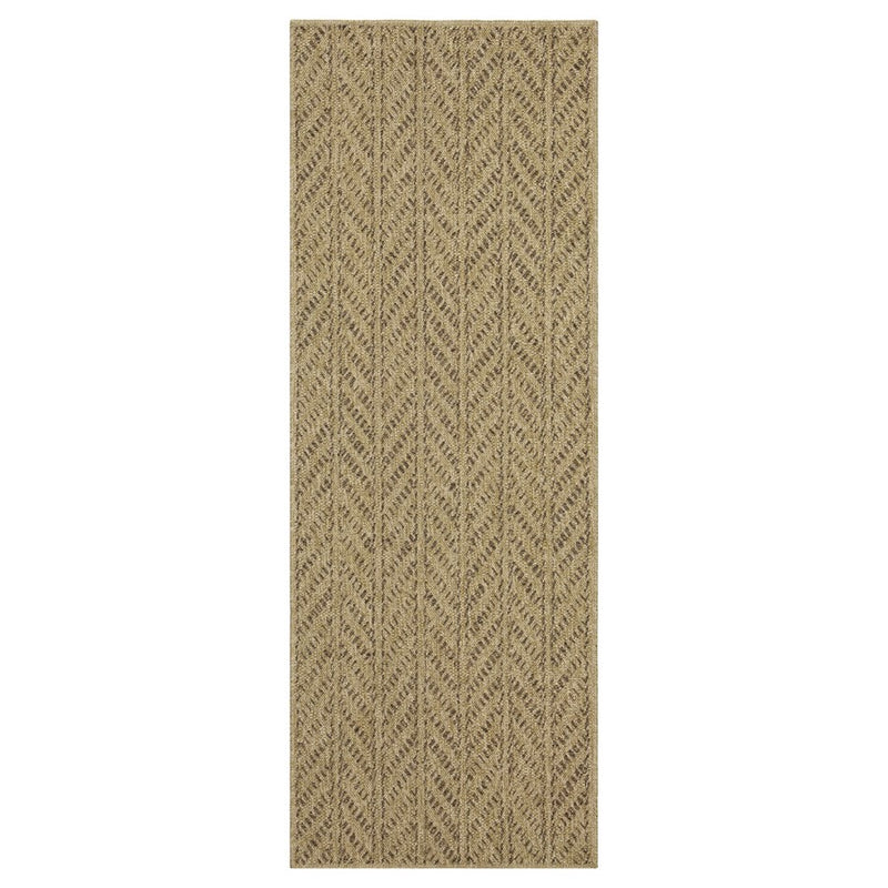 Conrad Home Natural Living 2'7x7'3 Runner, Jute/Mocha Chev/HB/Geo