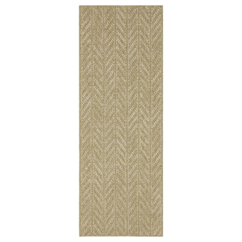 Conrad Home Natural Living 2'7x7'3 Runner, Jute/White Chev/HB/Geo