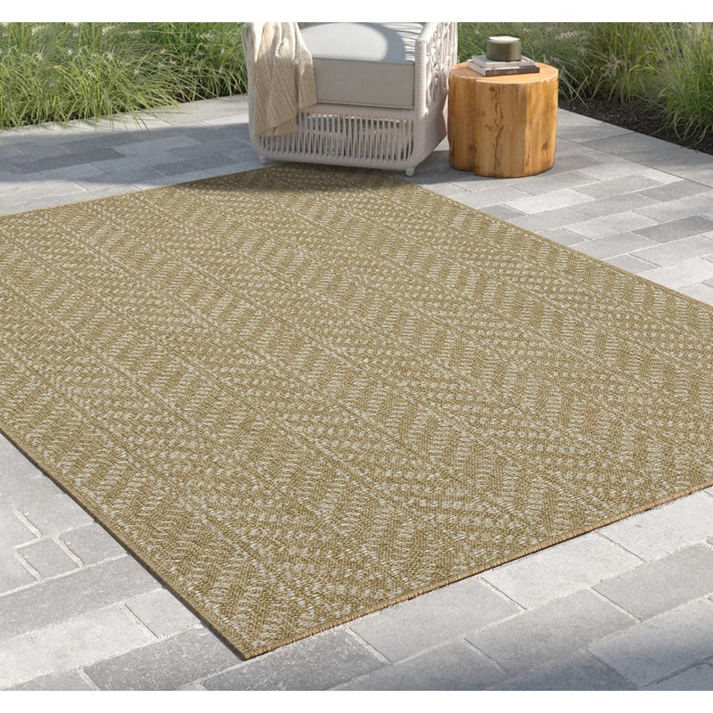 Conrad Home Natural Living 5'3''x7'3'' Rug, Jute/White Chev/HB/Geo