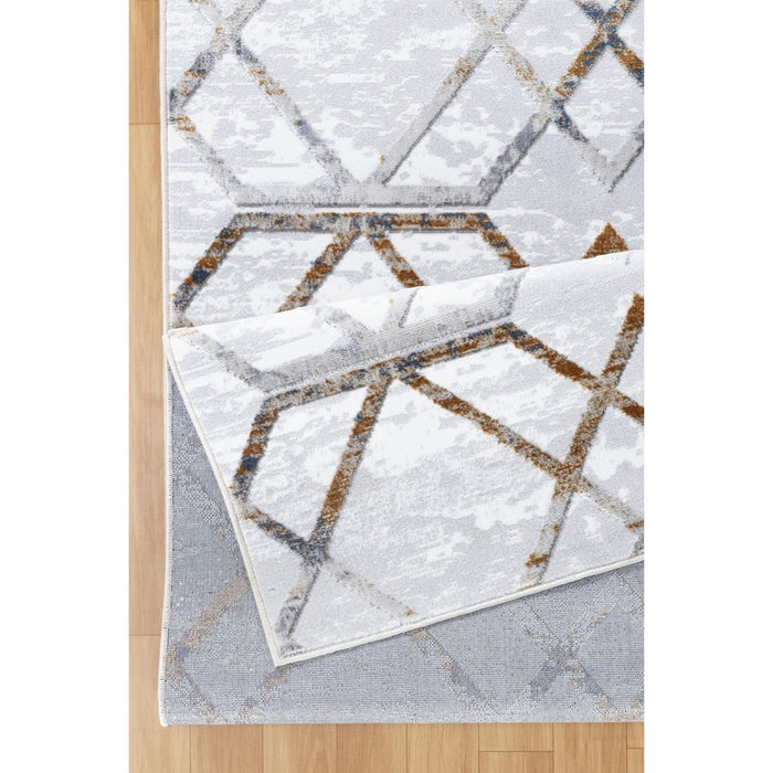 Conrad Home Soho 2'7" x 7' Contemporary Runner, Off-White Geometric