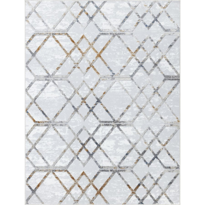 Conrad Home Soho 7'10" x 9'10" Contemporary Rug, Off-White Geo - SOH90018-10