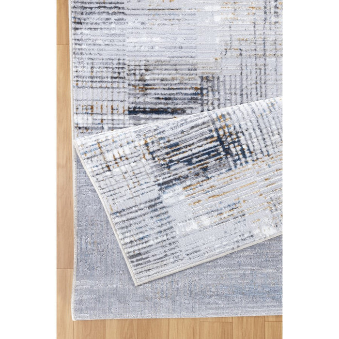 Conrad Home Soho 2'7" x 7' Runner, Light Grey Geo/Abstract