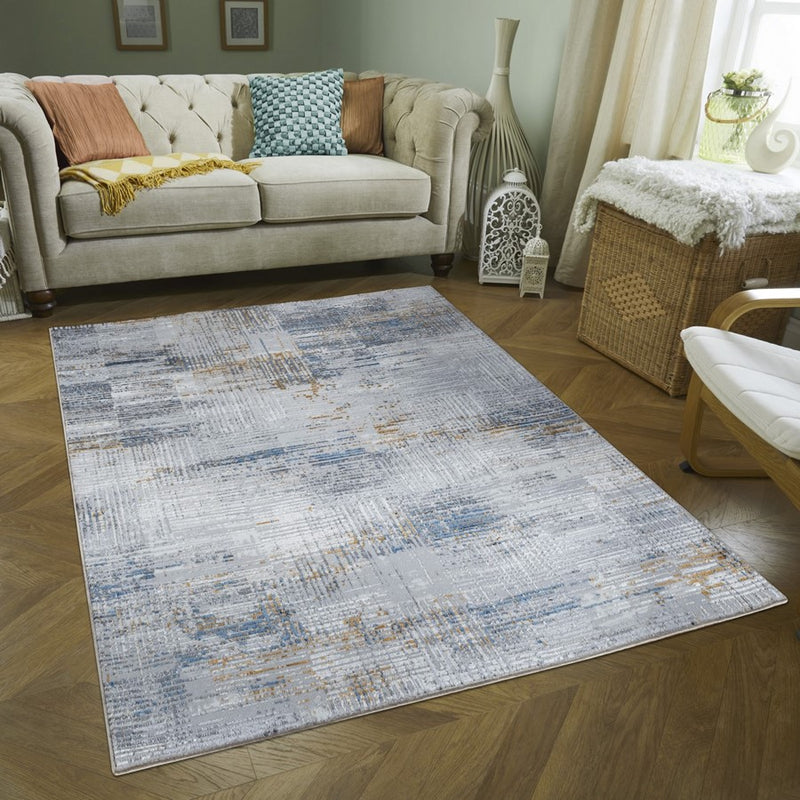 Conrad Home Soho 5'3' x 7' Rug, Light Grey Geo/Abstract