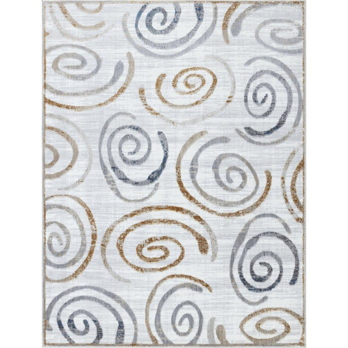 Conrad Home Soho 2'7" x 7' Runner, Off-White Modern/Swirls - SOH90062-7