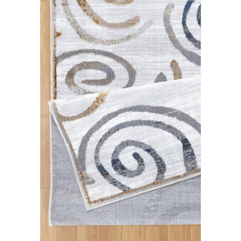 Conrad Home Soho 5'3' x 7' Rug, Off-White Modern/Swirls