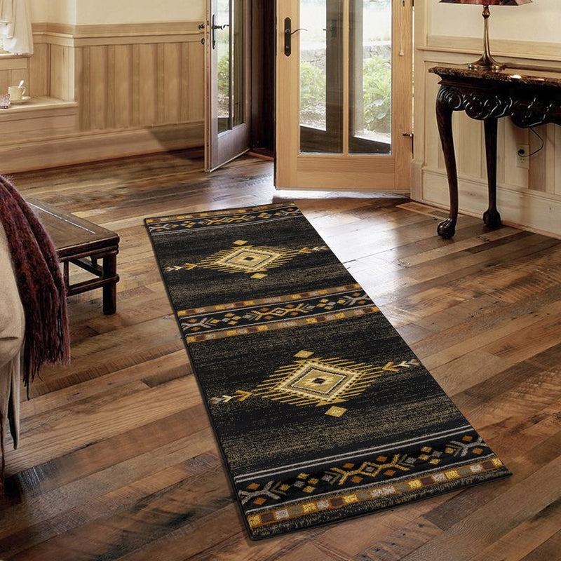 Conrad Home Yellowstone 2' x 3' Area Rug, Black Southwest