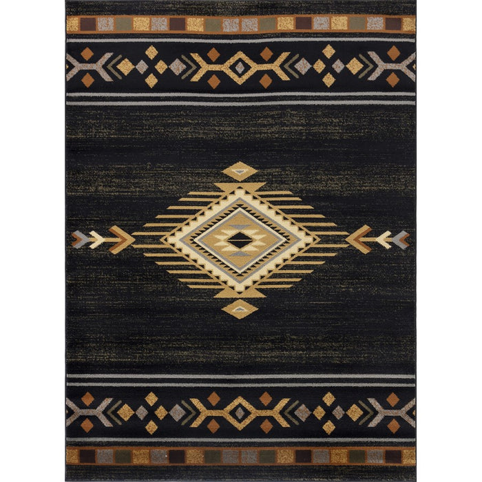 Conrad Home Yellowstone 2'7'' x 7'3'' Runner, Black Southwest - YLS40012-7