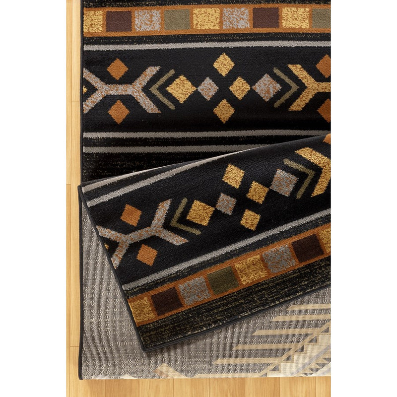 Conrad Home Yellowstone 7'10'' x 10'3'' Area Rug, Black Southwest