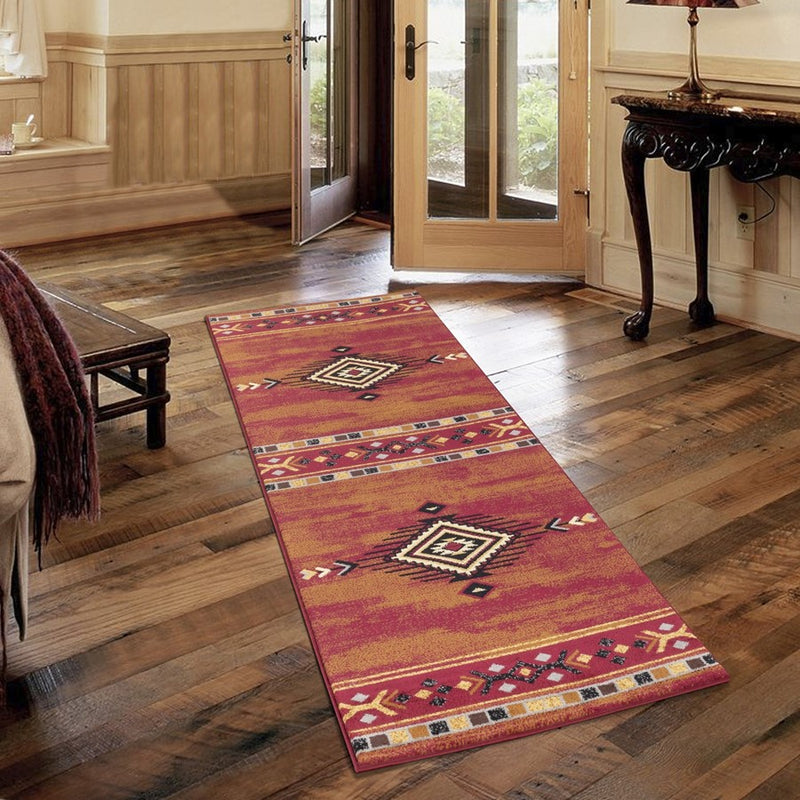 Conrad Home Yellowstone 2' x 3' Southwest Area Rug, Red Red SW