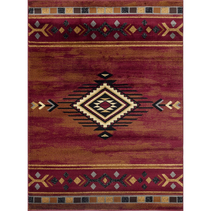 Conrad Home Yellowstone 7'10'' x 10'3'' Southwest Rug, Red Red SW - YLS40028-10