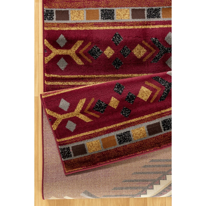 Conrad Home Yellowstone 7'10'' x 10'3'' Southwest Rug, Red Red SW