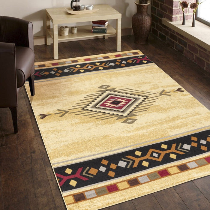 Conrad Home Yellowstone 5'3'' x 7'3'' Area Rug, Cream Southwest