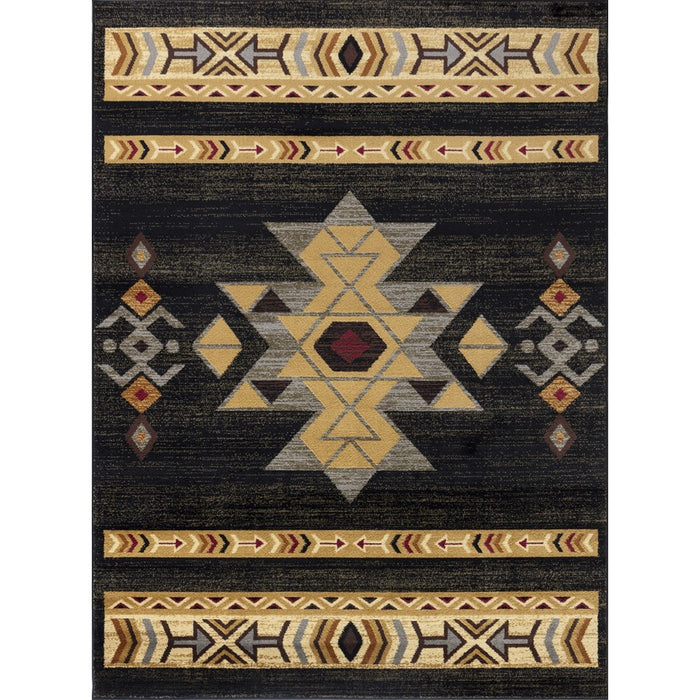 Conrad Home Yellowstone 2' x 3' Southwest Area Rug, Black Southwest - YLS40042-3