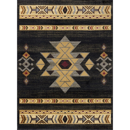 Conrad Home Yellowstone 5'3'' x 7'3'' Southwest Area Rug, Black SW - YLS40045-7