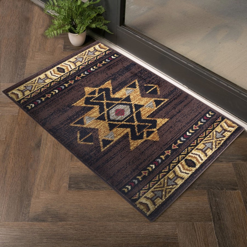 Conrad Home Yellowstone 2' x 3' Southwest Area Rug, Brown Southwest