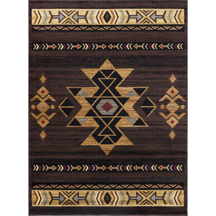 Conrad Home Yellowstone 2'7'' x 7'3'' Southwest Runner, Brown SW - YLS40052-7