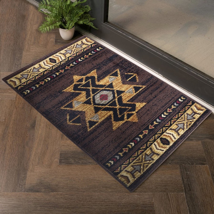 Conrad Home Yellowstone 5'3'' x 7'3'' Southwest Area Rug, Brown SW