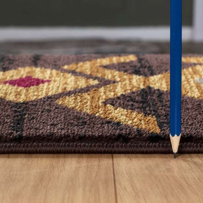 Conrad Home Yellowstone 5'3'' x 7'3'' Southwest Area Rug, Brown SW