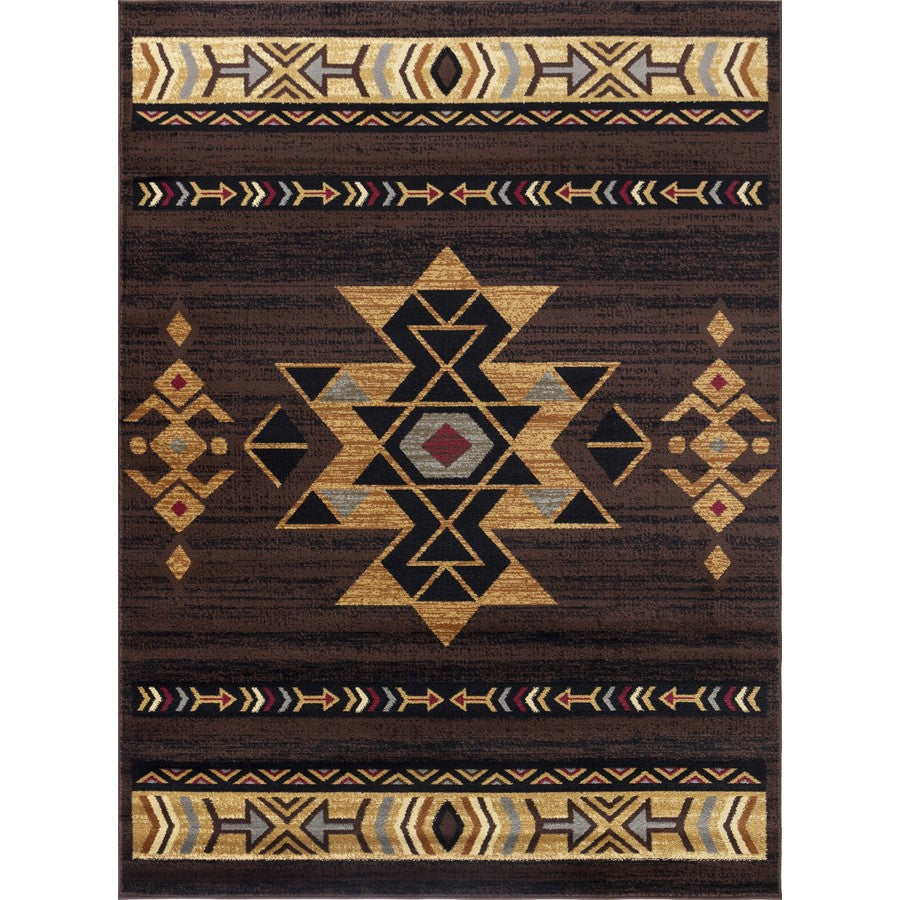 Conrad Home Yellowstone 7'10'' x 10'3'' Southwest Rug, Brown SW - YLS40058-10