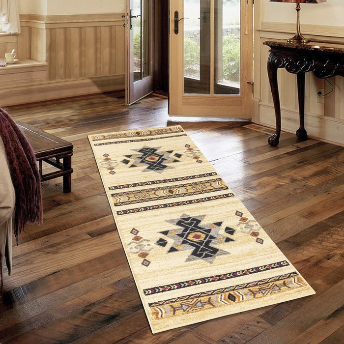 Conrad Home Yellowstone 2' x 3' Southwest Area Rug, Cream Southwest