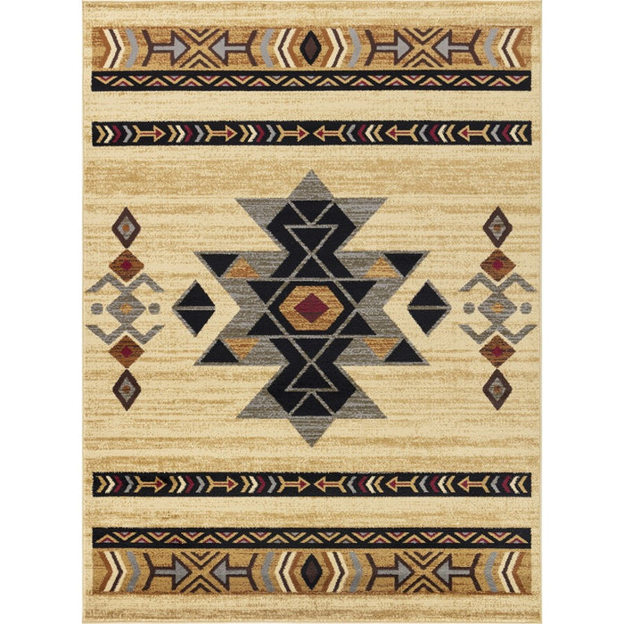Conrad Home Yellowstone 5'3'' x 7'3'' Southwest Area Rug, Cream SW - YLS40065-7