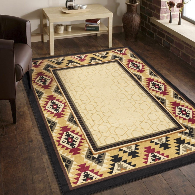 Conrad Home Yellowstone 2'7'' x 7'3'' Southwest Runner, Cream SW