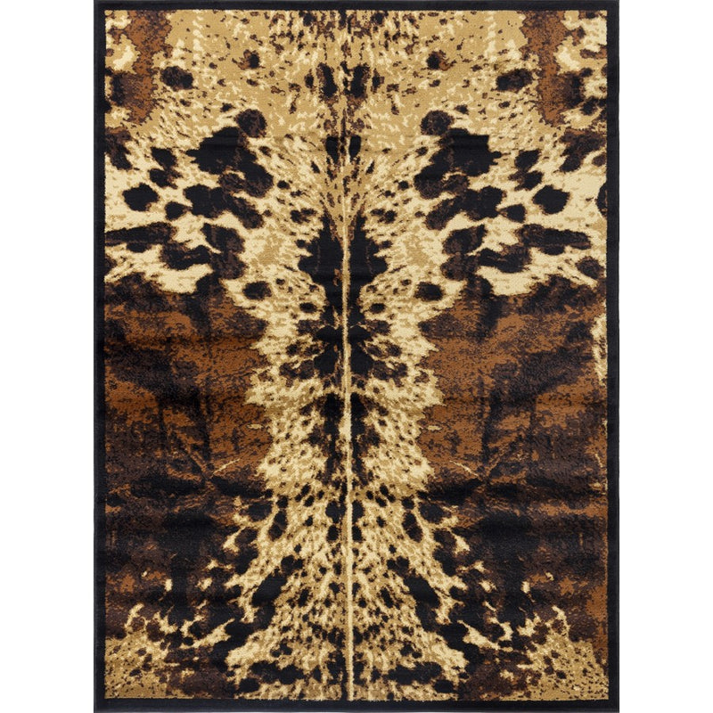 Conrad Home Yellowstone 2' x 3' Cowhide Area Rug, Black Cowhide