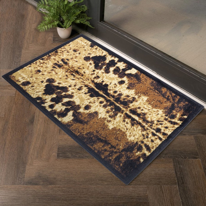 Conrad Home Yellowstone 2' x 3' Cowhide Area Rug, Black Cowhide