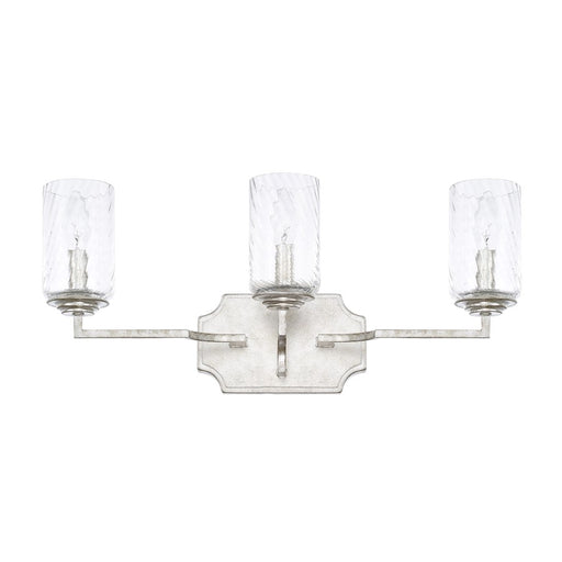 Capital Lighting Oxford 3 Light Vanity, Silver Patina