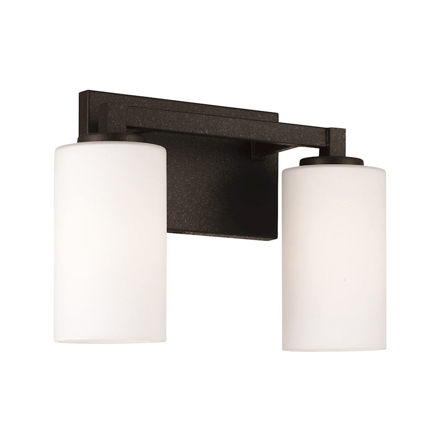 Capital Lighting Ravenwood 2 Light Vanity, Black/Soft White