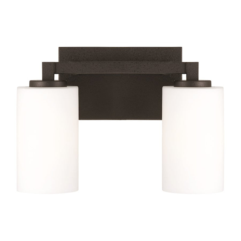Capital Lighting Ravenwood 2 Light Vanity, Black/Soft White