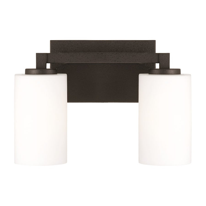 Capital Lighting Ravenwood 2 Light Vanity, Black/Soft White