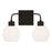 Homeplace Lighting Tanner 2 Light Vanity, Black/Soft White