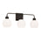 Homeplace Lighting Tanner 3 Light Vanity, Black/Soft White